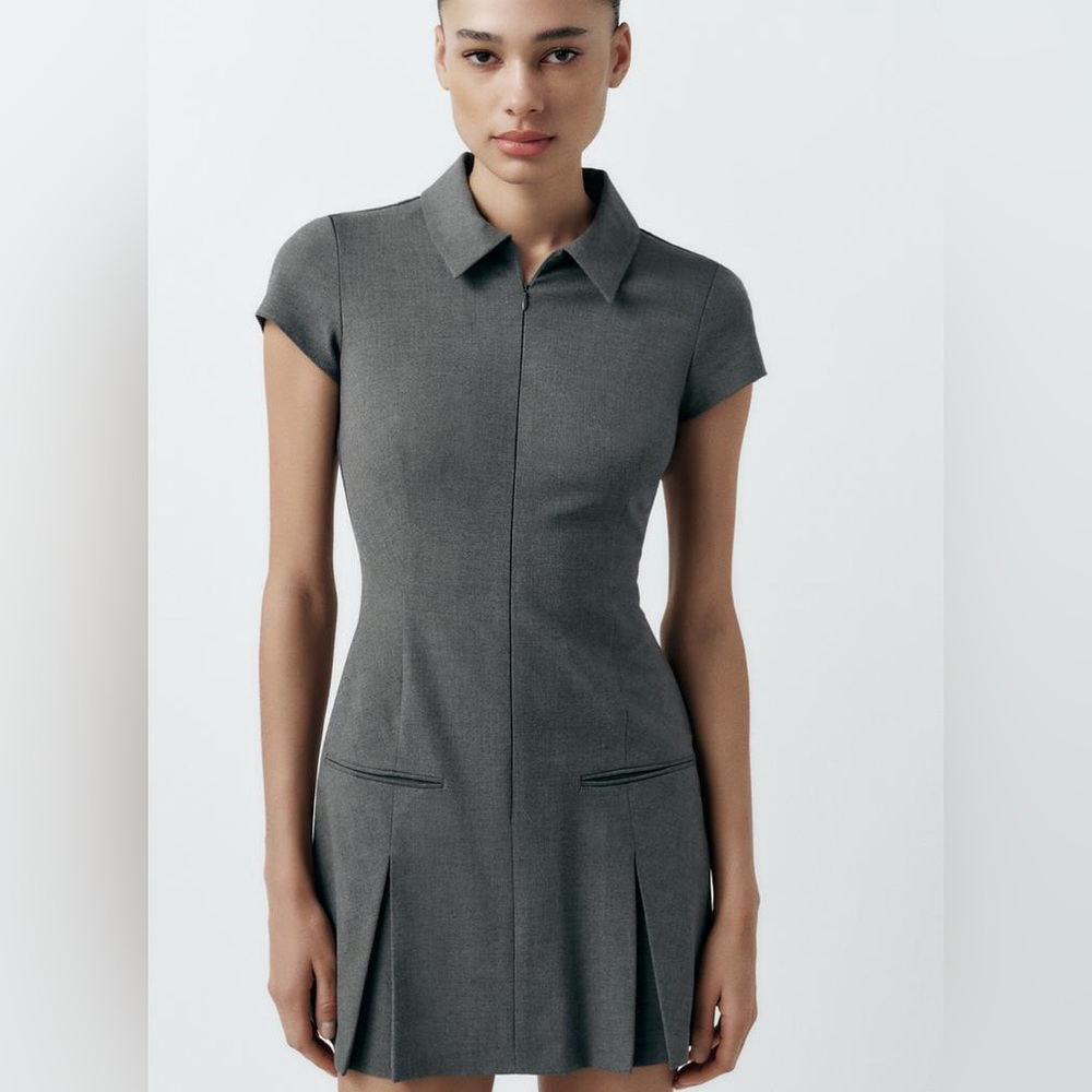 ZARA - SHORT PLEATED DRESS